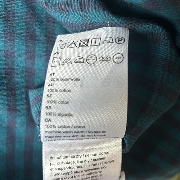 Blue Plaid Wesc Button Down Shirt XL - Picture 7 of 9